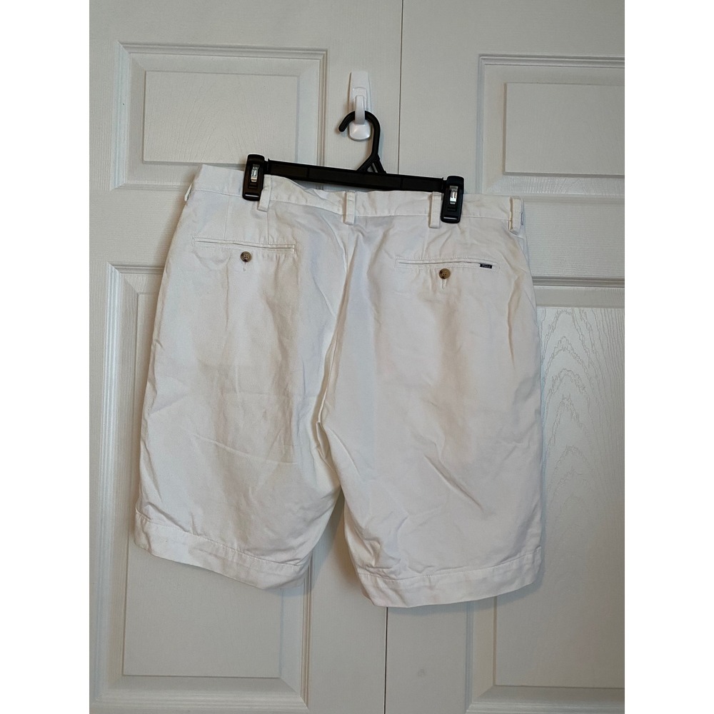 Polo Ralph Lauren Mens White Classic Fit 9 Inch Chino Shorts Cotton Twill - Picture 2 of 7